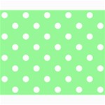 Polka Dots - White on Light Green Collage 8  x 10 