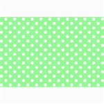 Polka Dots - White on Light Green Collage 12  x 18 