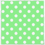 Polka Dots - White on Light Green Canvas 12  x 12 