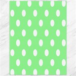 Polka Dots - White on Light Green Canvas 12  x 16 