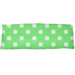 Polka Dots - White on Light Green Body Pillow Case (Dakimakura) (One Side)
