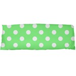 Polka Dots - White on Light Green Body Pillow Case Dakimakura (Two Sides)