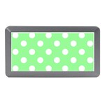 Polka Dots - White on Light Green Memory Card Reader (Mini)