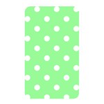 Polka Dots - White on Light Green Memory Card Reader (Rectangular)