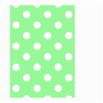 Polka Dots - White on Light Green Large Garden Flag (Two Sides)