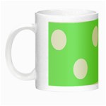 Polka Dots - White on Light Green Night Luminous Mug