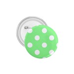 Polka Dots - White on Light Green 1.75  Button