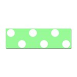 Polka Dots - White on Light Green Sticker Bumper (100 pack)