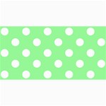 Polka Dots - White on Light Green 4  x 8  Photo Cards