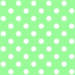 Polka Dots - White on Light Green ScrapBook Page 12  x 12 