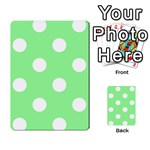 Polka Dots - White on Light Green Multi-purpose Cards (Rectangle)