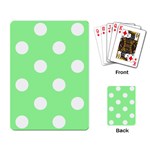 Polka Dots - White on Light Green Playing Cards Single Design