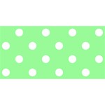 Polka Dots - White on Light Green YOU ARE INVITED 3D Greeting Card (8x4)