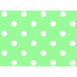 Polka Dots - White on Light Green Birthday Cake 3D Greeting Card (7x5)