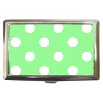 Polka Dots - White on Light Green Cigarette Money Case