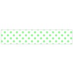 Polka Dots - Light Green on White Flano Scarf (Small)