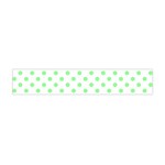 Polka Dots - Light Green on White Flano Scarf (Mini)