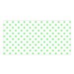Polka Dots - Light Green on White Satin Shawl