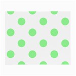 Polka Dots - Light Green on White Small Glasses Cloth (2 Sides)
