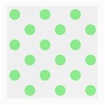 Polka Dots - Light Green on White Medium Glasses Cloth (2 Sides)
