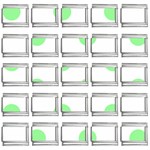 Polka Dots - Light Green on White 9mm Italian Charm (25 pack)