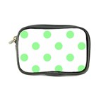 Polka Dots - Light Green on White Coin Purse