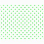 Polka Dots - Light Green on White Collage 11  x 14 