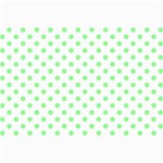 Polka Dots - Light Green on White Collage 12  x 18 