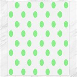 Polka Dots - Light Green on White Canvas 11  x 14 