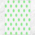 Polka Dots - Light Green on White Canvas 12  x 16 