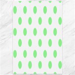 Polka Dots - Light Green on White Canvas 12  x 18 