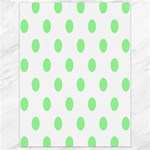Polka Dots - Light Green on White Canvas 18  x 24 