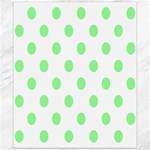Polka Dots - Light Green on White Canvas 20  x 24 