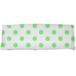 Polka Dots - Light Green on White Body Pillow Case (Dakimakura) (One Side)
