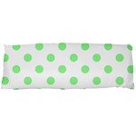 Polka Dots - Light Green on White Body Pillow Case Dakimakura (Two Sides)