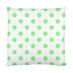 Polka Dots - Light Green on White Standard Cushion Case (One Side)