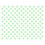 Polka Dots - Light Green on White Double Sided Flano Blanket (Medium)