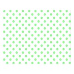 Polka Dots - Light Green on White Double Sided Flano Blanket (Large)