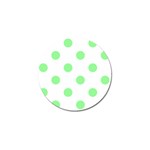 Polka Dots - Light Green on White Golf Ball Marker (10 pack)