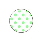 Polka Dots - Light Green on White Hat Clip Ball Marker (10 pack)