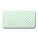 Polka Dots - Light Green on White Medium Bar Mat