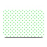 Polka Dots - Light Green on White Plate Mat
