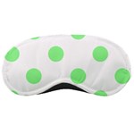 Polka Dots - Light Green on White Sleeping Mask