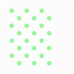 Polka Dots - Light Green on White Small Garden Flag (Two Sides)