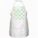 Polka Dots - Light Green on White BBQ Apron