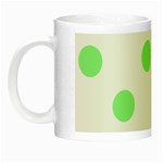 Polka Dots - Light Green on White Night Luminous Mug