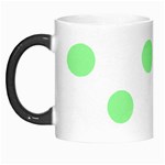 Polka Dots - Light Green on White Morph Mug