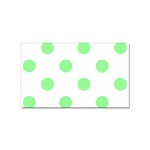 Polka Dots - Light Green on White Sticker Rectangular (100 pack)