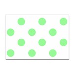 Polka Dots - Light Green on White Sticker A4 (10 pack)