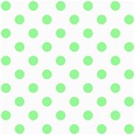Polka Dots - Light Green on White ScrapBook Page 8  x 8 